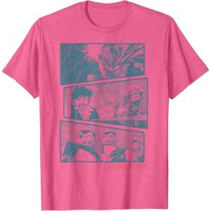 image:imageStar Wars Vader Han Luke Chewie Anime Panels Graphic TShirt TShirtPink Heather