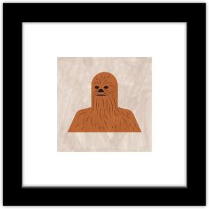 image:imageTrends International Gallery Pops Star Wars Saga  Neutral Abstract Chewbacca Wall Art Wall Poster 12 x 12 Black Framed VersionBlack Framed Version