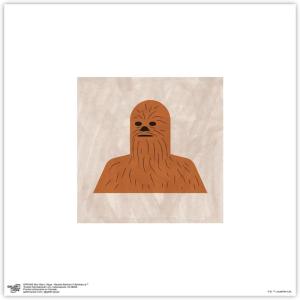image:imageTrends International Gallery Pops Star Wars Saga  Neutral Abstract Chewbacca Wall Art Wall Poster 12 x 12 Black Framed VersionUnframed Version