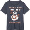 image:imageStar Wars BB8 BB My Valentine Hearts Graphic TShirt TShirtHeather Blue