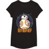 image:imageStar Wars BB8 Beep Quote Circle Design Graphic TShirt TShirtBlack