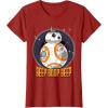 image:imageStar Wars BB8 Beep Quote Circle Design Graphic TShirt TShirtCranberry Red