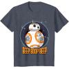 image:imageStar Wars BB8 Beep Quote Circle Design Graphic TShirt TShirtHeather Blue