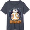 image:imageStar Wars BB8 Beep Quote Circle Design Graphic TShirt TShirtHeather Blue