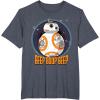 image:imageStar Wars BB8 Beep Quote Circle Design Graphic TShirt TShirtHeather Blue