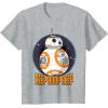 image:imageStar Wars BB8 Beep Quote Circle Design Graphic TShirt TShirtHeather Grey
