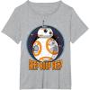 image:imageStar Wars BB8 Beep Quote Circle Design Graphic TShirt TShirtHeather Grey