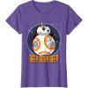 image:imageStar Wars BB8 Beep Quote Circle Design Graphic TShirt TShirtPurple Heather