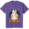 image:imageStar Wars BB8 Beep Quote Circle Design Graphic TShirt TShirtPurple Heather