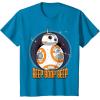 image:imageStar Wars BB8 Beep Quote Circle Design Graphic TShirt TShirtSapphire Blue