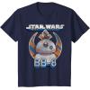 image:imageStar Wars BB8 Episode 7 Rebel Logo With Stripes TShirtNavy Blue