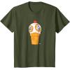image:imageStar Wars BB8 Ice Cream TShirtOlive Green