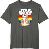 image:imageStar Wars BB8 Rainbow Circle Background TShirtAsphalt Grey