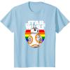 image:imageStar Wars BB8 Rainbow Circle Background TShirtBaby Blue