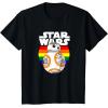 image:imageStar Wars BB8 Rainbow Circle Background TShirtBlack
