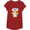 image:imageStar Wars BB8 Rainbow Circle Background TShirtCranberry Red