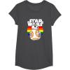 image:imageStar Wars BB8 Rainbow Circle Background TShirtDark Heather Grey