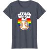 image:imageStar Wars BB8 Rainbow Circle Background TShirtHeather Blue