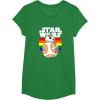 image:imageStar Wars BB8 Rainbow Circle Background TShirtKelly Green