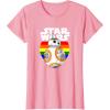 image:imageStar Wars BB8 Rainbow Circle Background TShirtPink