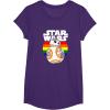 image:imageStar Wars BB8 Rainbow Circle Background TShirtPurple