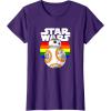 image:imageStar Wars BB8 Rainbow Circle Background TShirtPurple