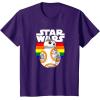 image:imageStar Wars BB8 Rainbow Circle Background TShirtPurple
