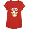 image:imageStar Wars BB8 Rainbow Circle Background TShirtRed