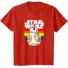 image:imageStar Wars BB8 Rainbow Circle Background TShirtRed
