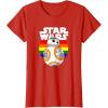 image:imageStar Wars BB8 Rainbow Circle Background TShirtRed