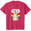 image:imageStar Wars BB8 Rainbow Circle Background TShirtRed Heather