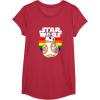 image:imageStar Wars BB8 Rainbow Circle Background TShirtRed Heather
