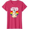 image:imageStar Wars BB8 Rainbow Circle Background TShirtRed Heather