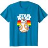 image:imageStar Wars BB8 Rainbow Circle Background TShirtSapphire Blue