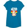 image:imageStar Wars BB8 Rainbow Circle Background TShirtSapphire Blue