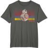 image:imageStar Wars BB8 Retro Stripes Episode 7 Graphic TShirtAsphalt Grey