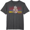 image:imageStar Wars BB8 Retro Stripes Episode 7 Graphic TShirtDark Heather Grey