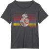 image:imageStar Wars BB8 Retro Stripes Episode 7 Graphic TShirtDark Heather Grey