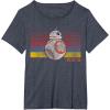 image:imageStar Wars BB8 Retro Stripes Episode 7 Graphic TShirtHeather Blue