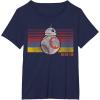 image:imageStar Wars BB8 Retro Stripes Episode 7 Graphic TShirtNavy Blue