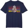image:imageStar Wars BB8 Retro Stripes Episode 7 Graphic TShirtNavy Blue