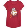 image:imageStar Wars BB8 Rollin Into My 5th Birthday Portrait TShirtRed Heather