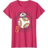 image:imageStar Wars BB8 Rollin Into My 5th Birthday Portrait TShirtRed Heather
