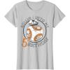 image:imageStar Wars BB8 Rollin Into My 5th Birthday Portrait TShirtSilver Grey