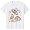 image:imageStar Wars BB8 Rollin Into My 5th Birthday Portrait TShirtWhite