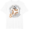 image:imageStar Wars BB8 Rollin Into My 5th Birthday Portrait TShirtWhite