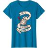 image:imageStar Wars BB8 Tattoo Style Valentines Day TShirtSapphire Blue