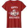 image:imageStar Wars Christmas BB8 amp Porgs Happy Holidays TShirtCranberry Red