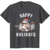 image:imageStar Wars Christmas BB8 amp Porgs Happy Holidays TShirtDark Heather Grey