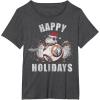 image:imageStar Wars Christmas BB8 amp Porgs Happy Holidays TShirtDark Heather Grey